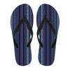 Purple Boho Stripes Decor Flip Flops