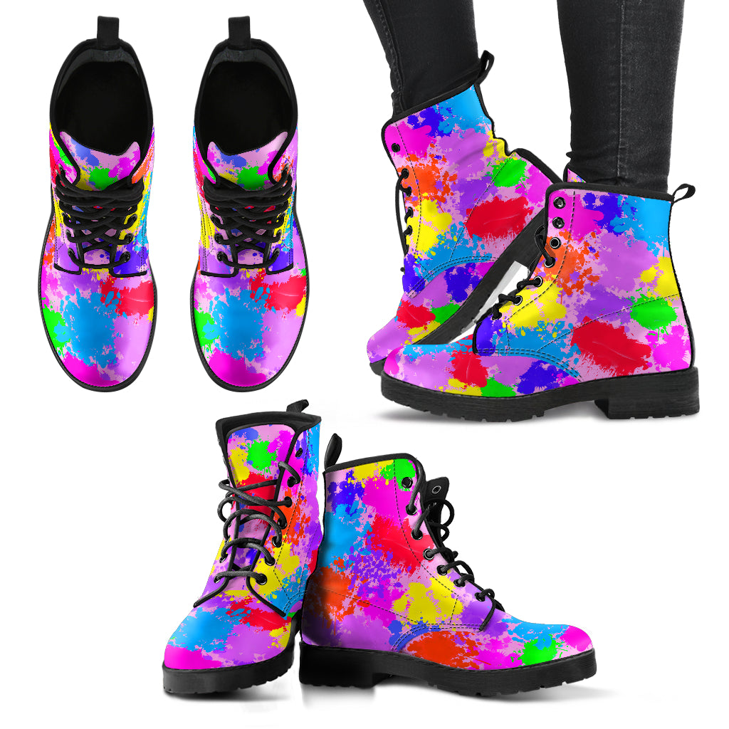 Colorful Abstract Art Womens Boots