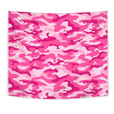 Pink Camouflage Wall Tapestry