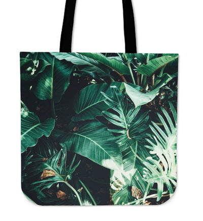 Green Leaves Canvas Tote Bag
