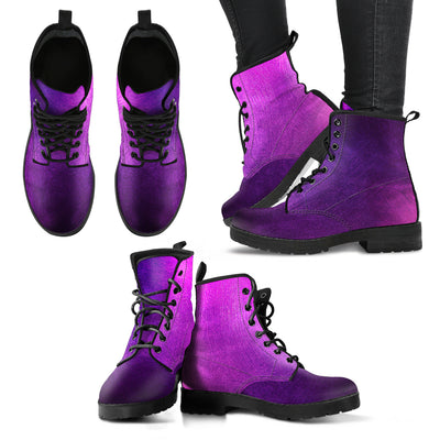 Pink & Purple Abstract Womens Boots