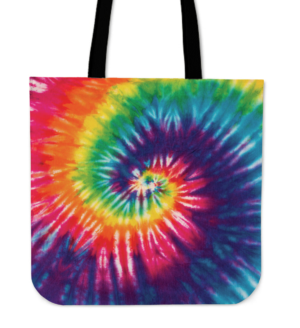 Colorful Tie Dye Canvas Tote Bag