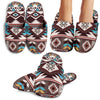 Brown Boho Aztec Slippers