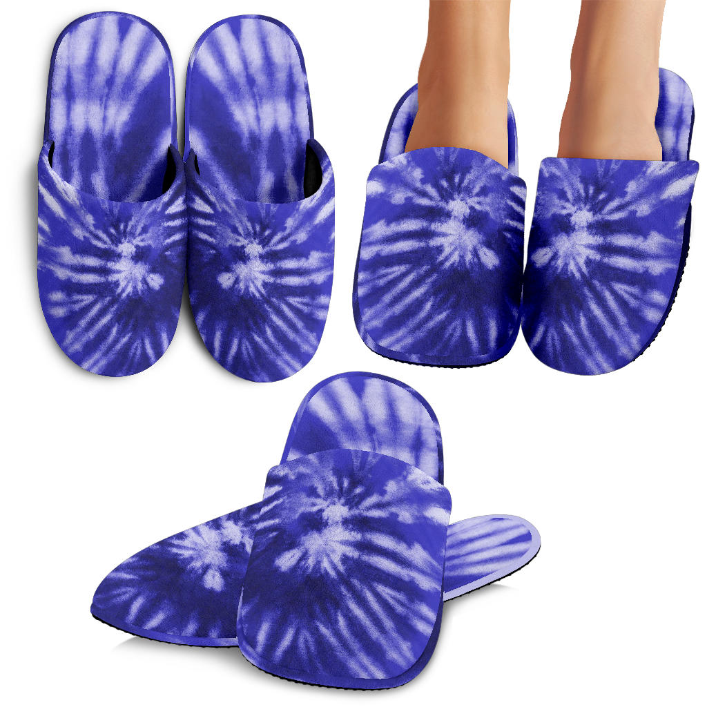 Royal Blue Tie Dye Slippers