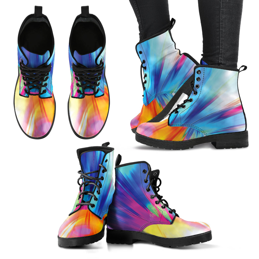 Colorful Abstract Art Womens Boots