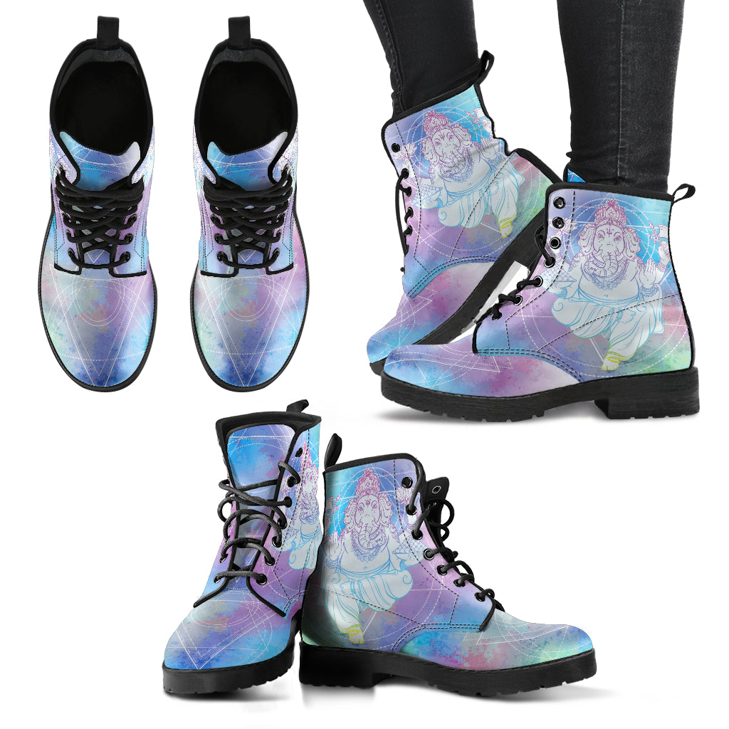 Pink Ganesha Elephant Womens Boots