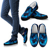 Blue Tie Dye Grunge Print Slip On Shoes