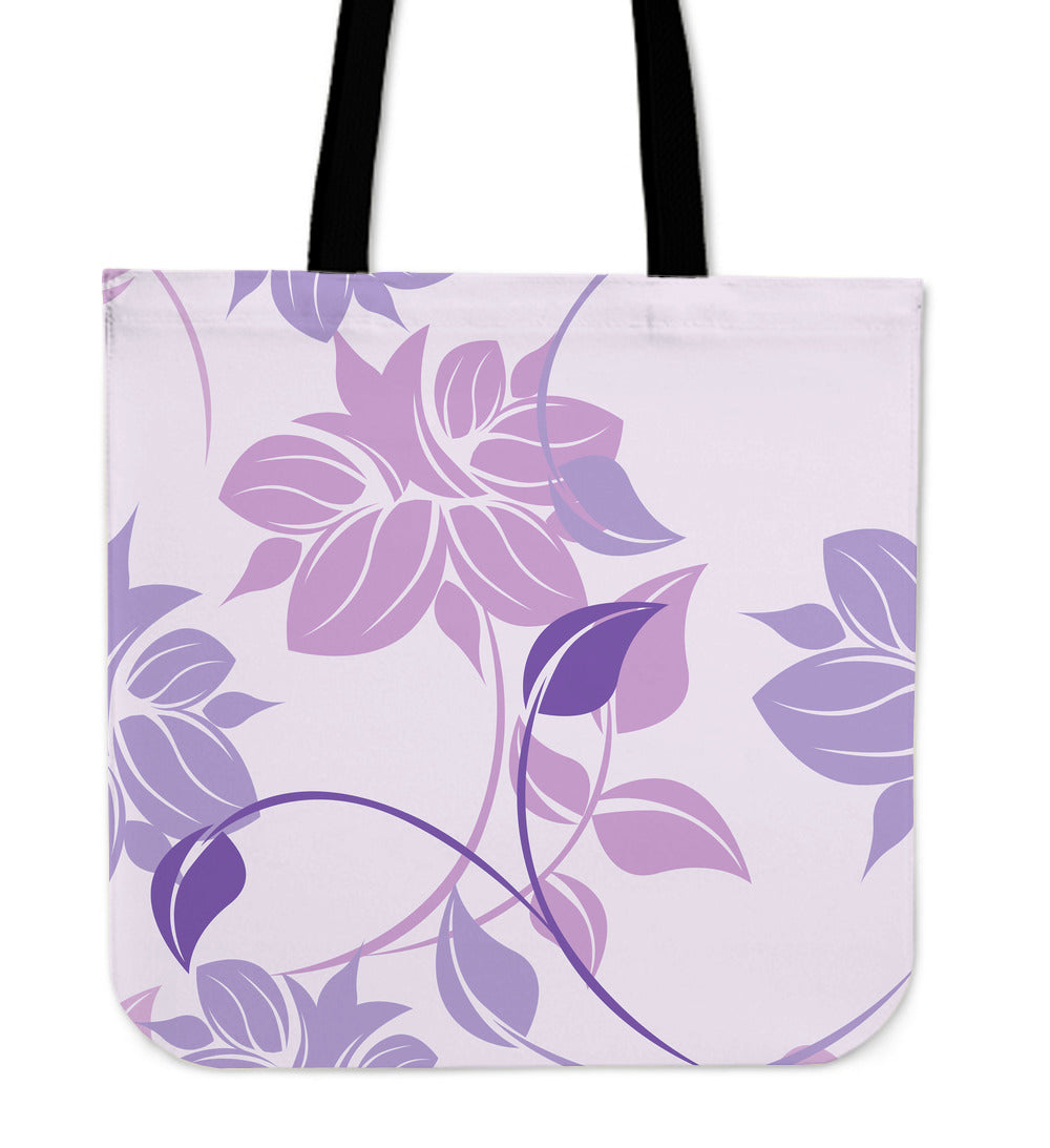 Pink Floral Canvas Tote Bag