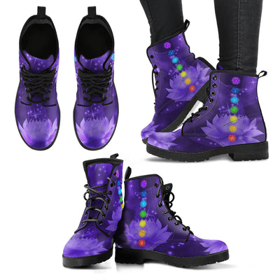 Purple Chakras Lotus Womens Boots