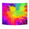 Colorful Paint Splatter Abstract Art Wall Tapestry
