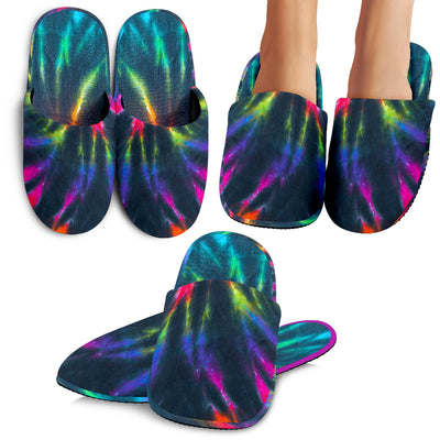Colorful Neon Tie Dye Slippers