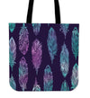 Neon Pink Feathers Canvas Tote Bag