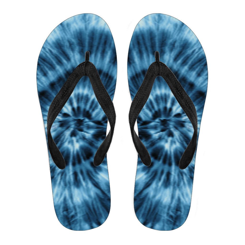 Blue Tie Dye Flip Flops