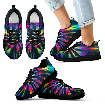 Colorful Neon Tie Dye Sneakers