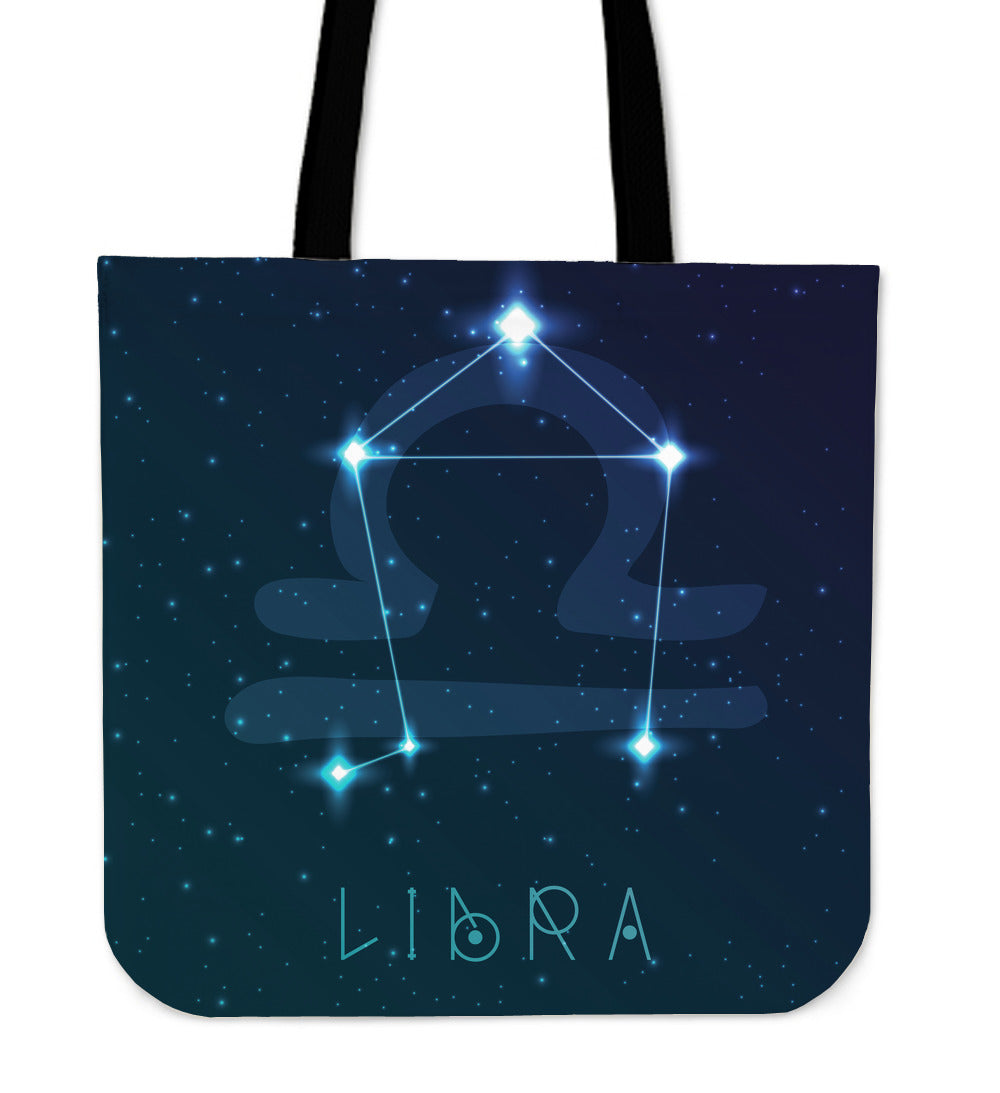 Libra Zodiac Canvas Tote Bag