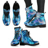 Blue Green Abstract Galaxy Universe Womens Boots