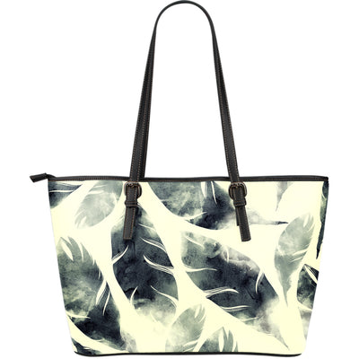 Ivory Flowers Leather Tote Bag