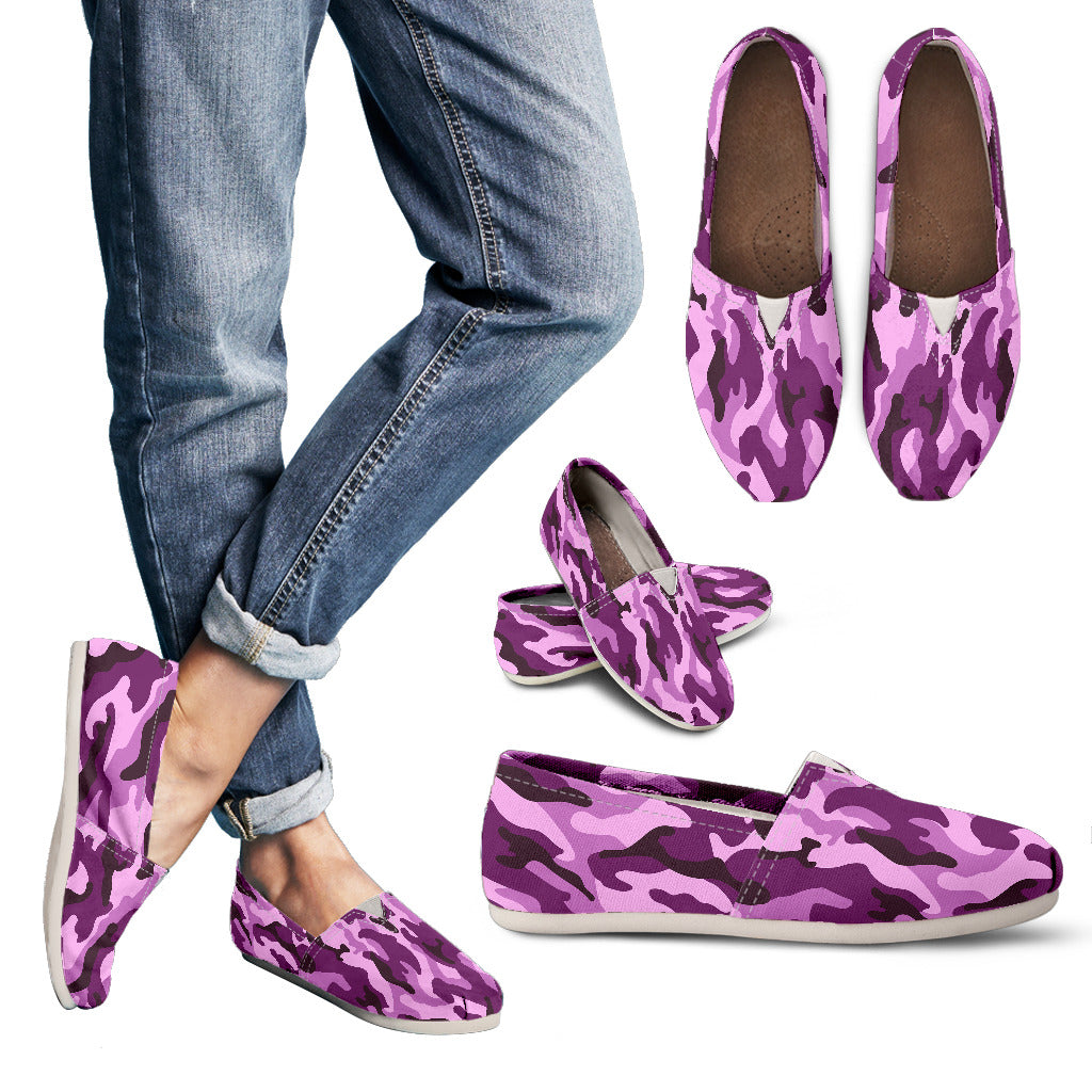 Purple Camouflage Casual Shoes