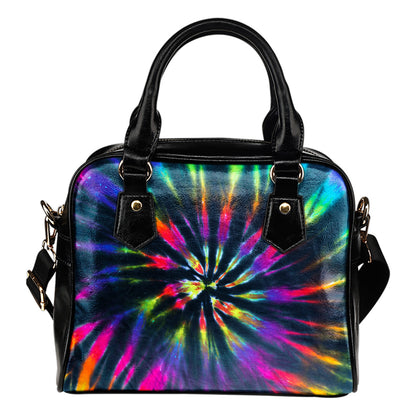 Colorful Neon Tie Dye Print Shoulder Handbag