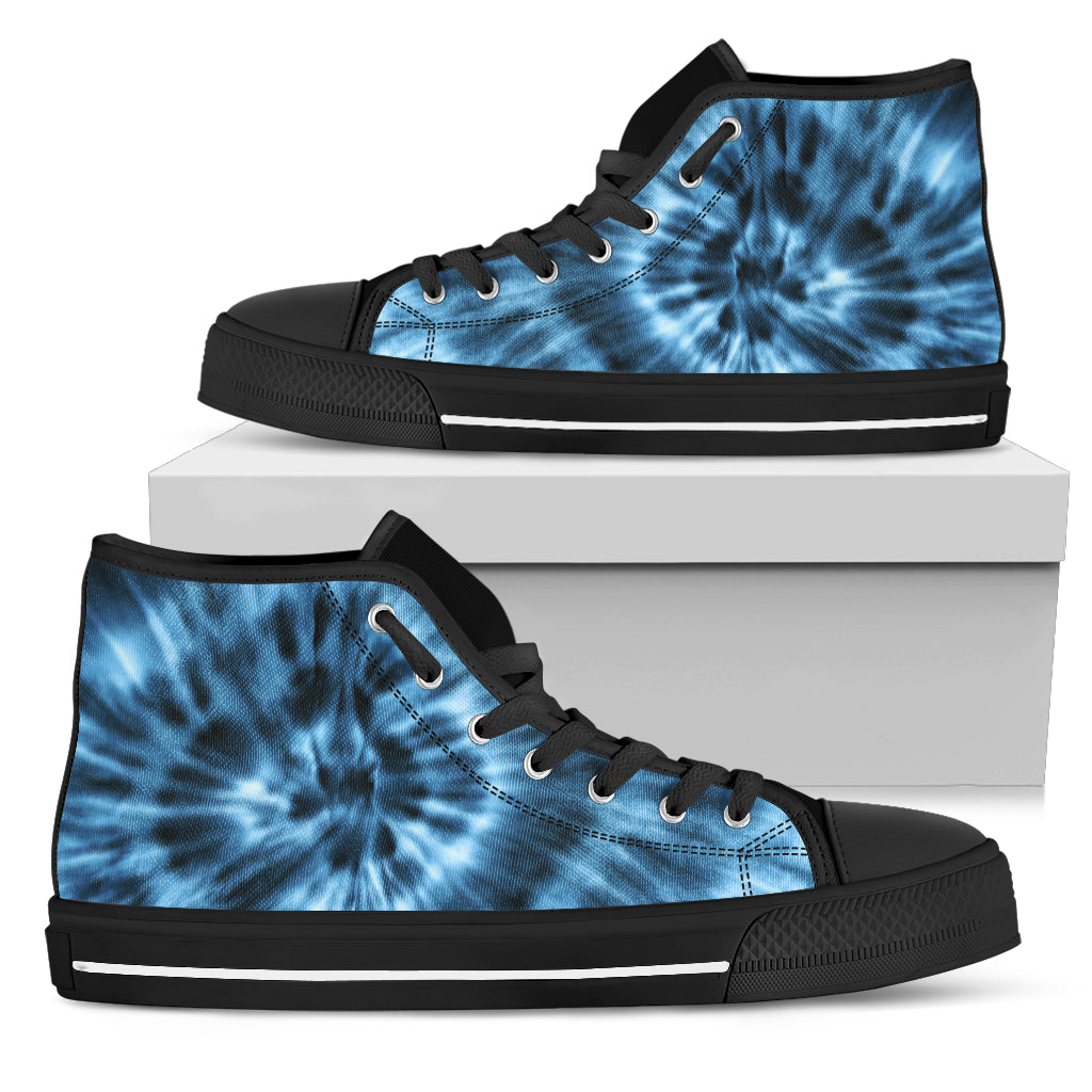 Blue Tie Dye High Top Shoes