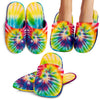 Colorful Tie Dye Spiral Slippers