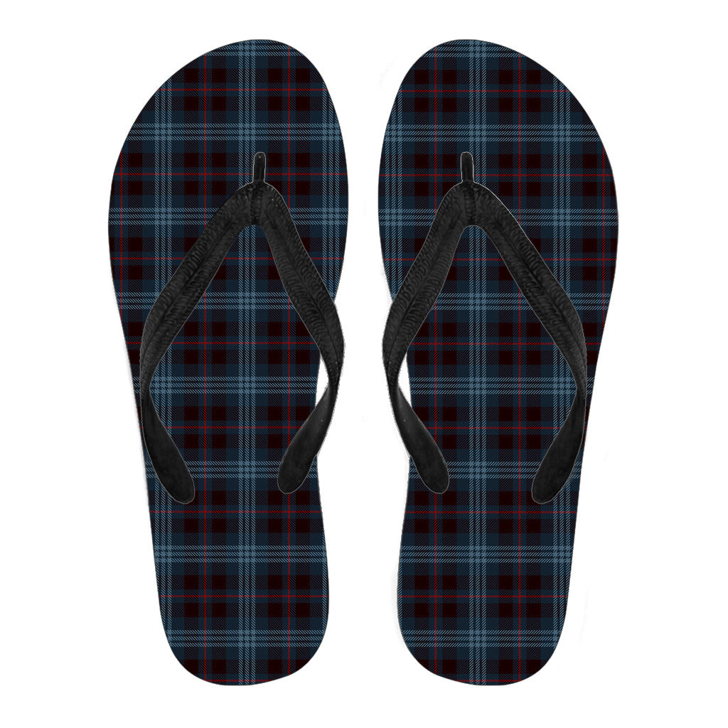 Blue Plaid Flip Flops