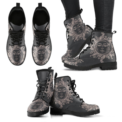 Dark Grey Sun & Moon Womens Boots