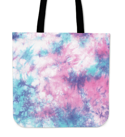 Blue & Pink Cotton Candy Canvas Tote Bag