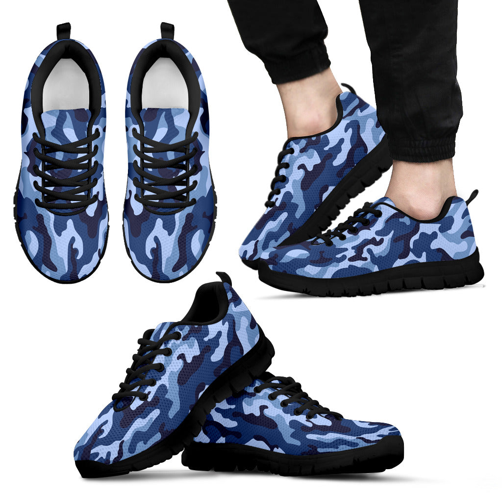 Blue Camouflage Sneakers