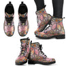 Paisley Peace Sign Decor Womens Boots