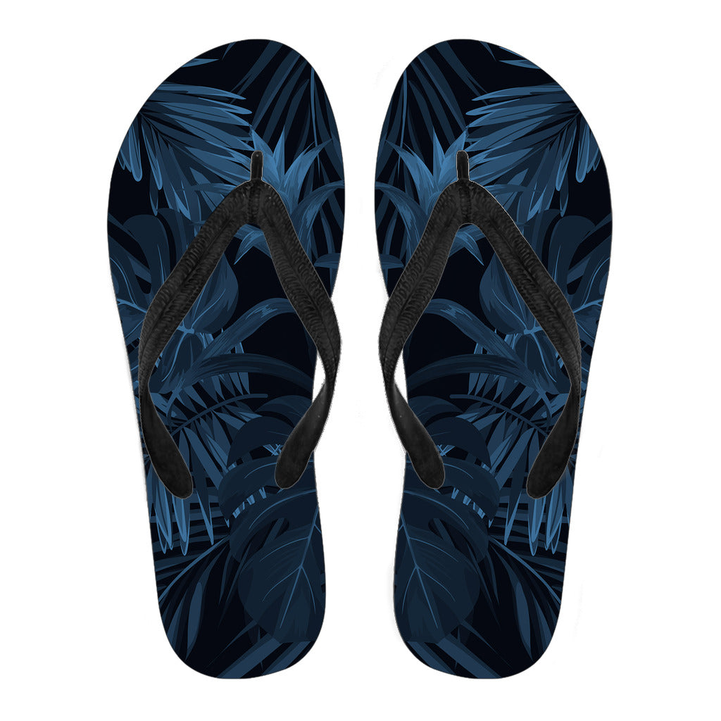 Dark Leaves Flip Flops
