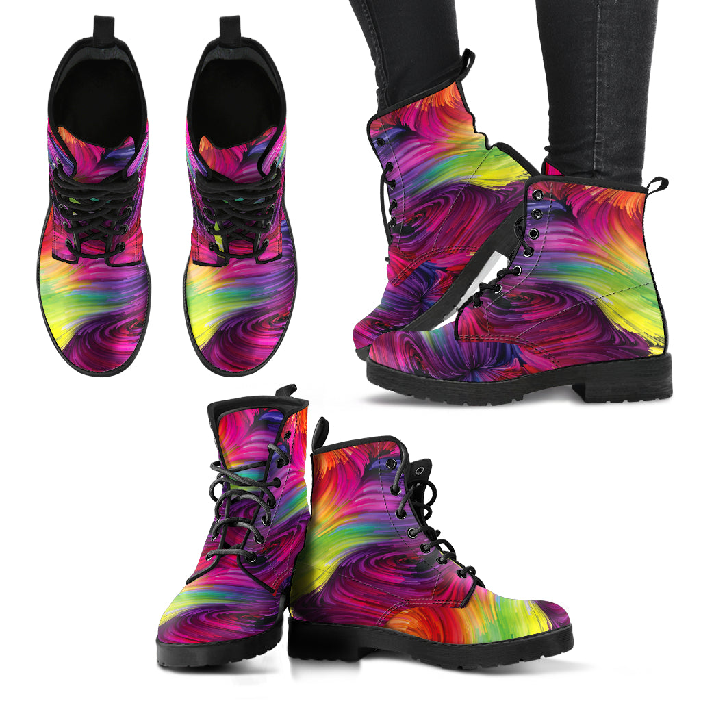 Colorful Abstract Art Womens Boots