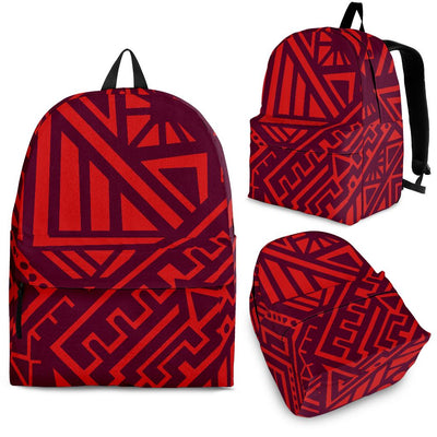 Red Tribal Polynesian Backpack