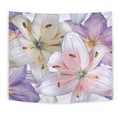 Pink & Purple Flowers Wall Tapestry
