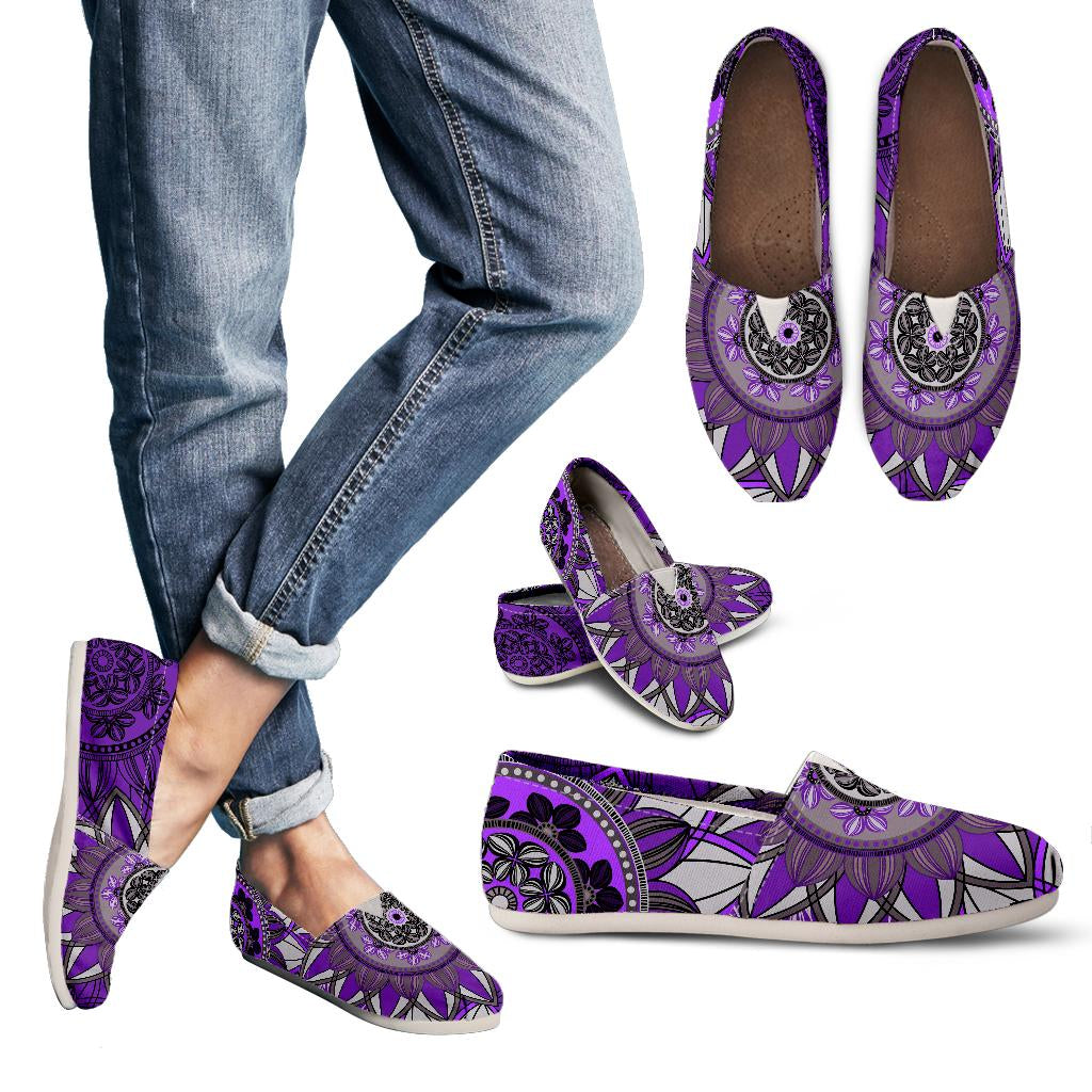 Purple Floral Mandals Casual Shoes