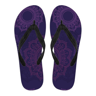 Purple Mandalas Flip Flops