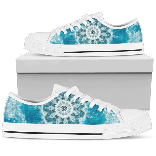 Blue Green Ocean Mandala Shoes