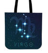 Virgo Zodiac Canvas Tote Bag