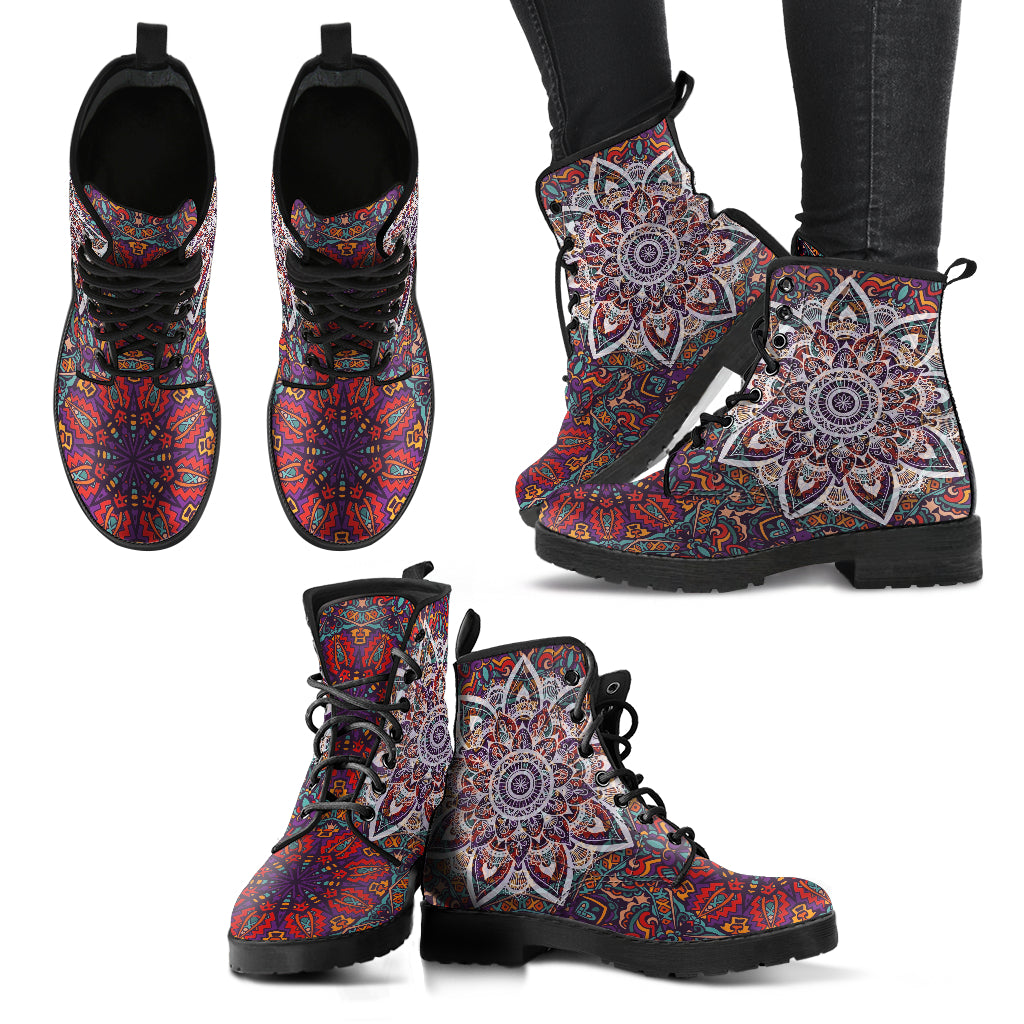Floral Mandala Womens Boots