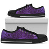 Purple Swirls Black Low Top Shoes