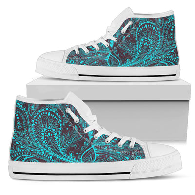 Teal Decor High Top Shoes - Black