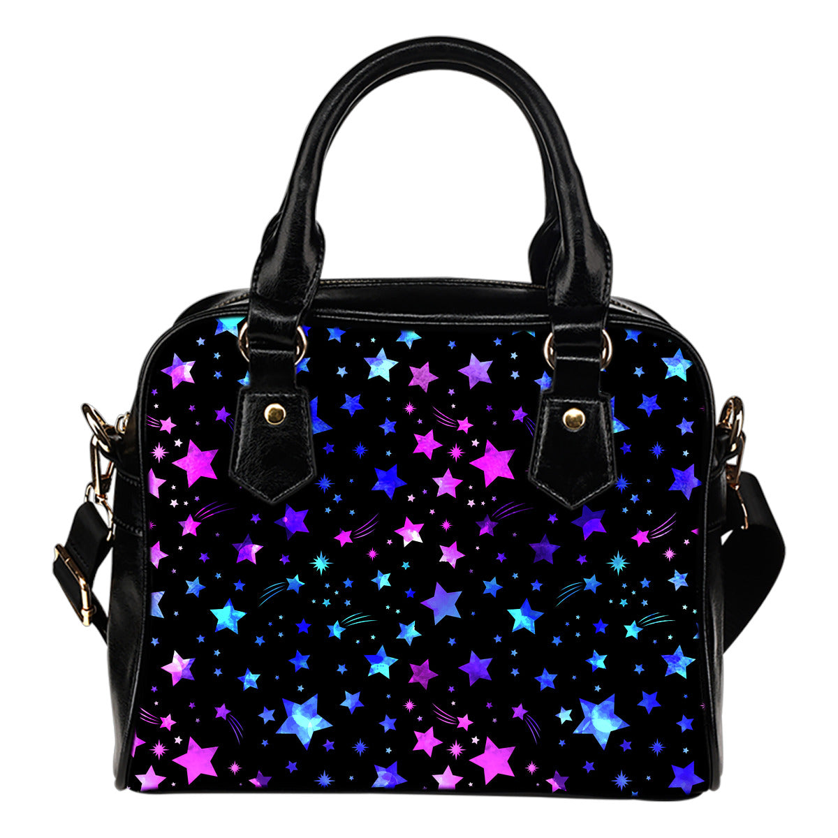 Pink & Purple Stars Shoulder Handbag
