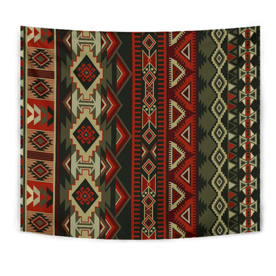 Red & Brown Boho Aztec Wall Tapestry