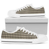 Chocolate Argyle Womens Low Top Shoes (White)