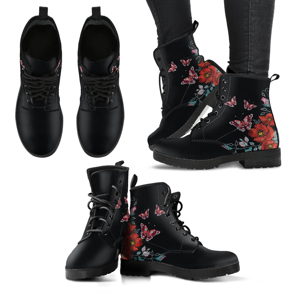 Butterflies & Flowers Womens Boots