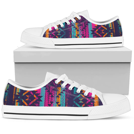 Boho Aztec Colorful Streaks Shoes