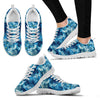 Blue Abstract Sneakers (White)