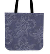 Blue Grey Decor Canvas Tote Bag