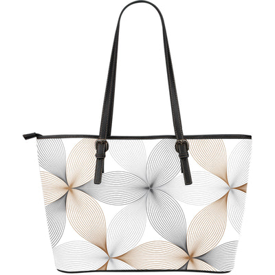 Floral Stars Pattern Leather Tote Bag