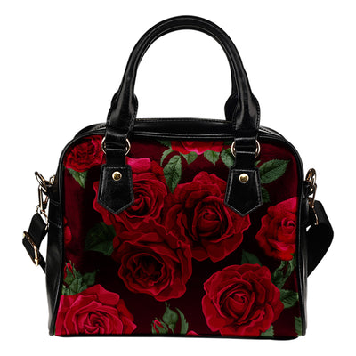 Red Roses Shoulder Handbag